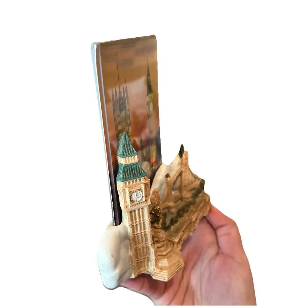 Big Ben Bridge Skyline London England Photo Holder 4x6‎ Carved With Postcard